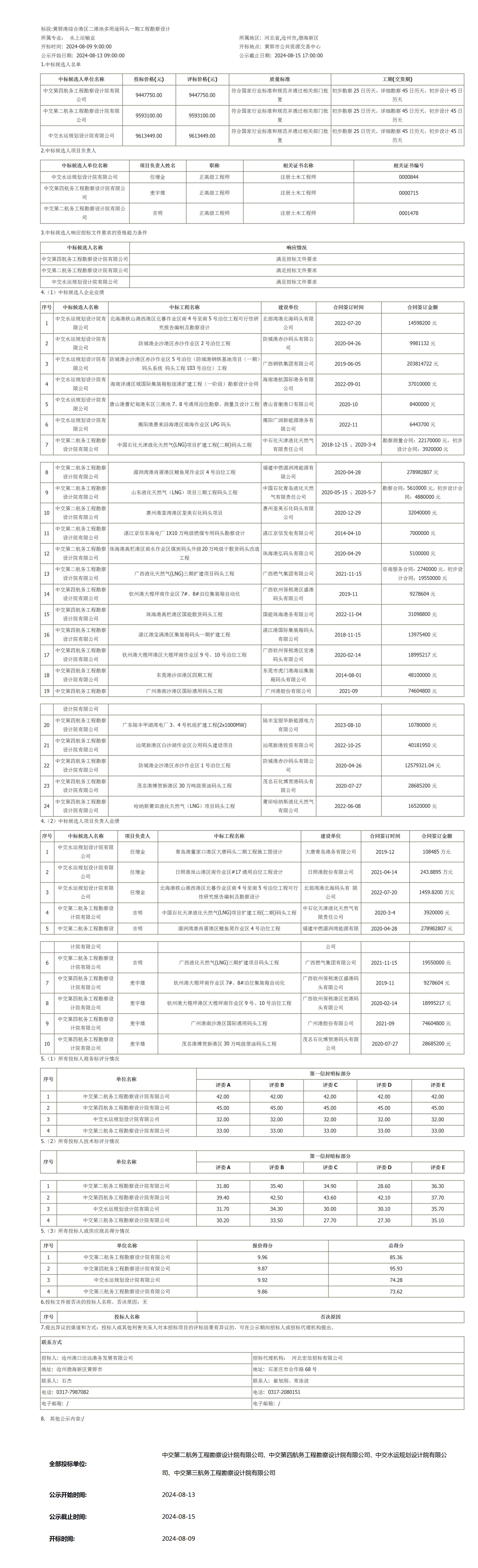 黃驊港綜合港區(qū)二港池多用途碼頭一期工程勘察設(shè)計中標候選人公示_01.jpg